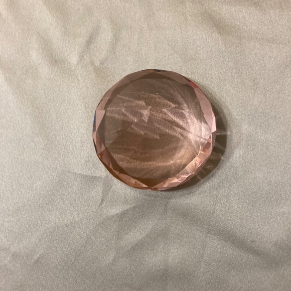 Pink Gem Jewel Diamond Faceted Glass Paperweight with Box (faded) 2.5” x 2” VGUC - Picture 7 of 14